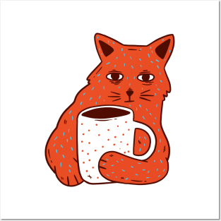 Coffee Cat Posters and Art